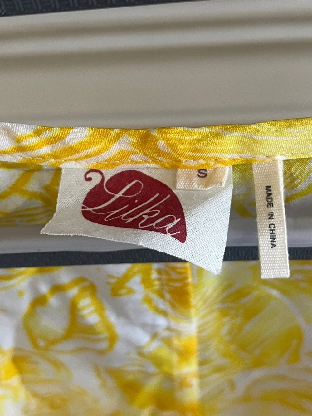 Anthropologie Lilka Yellow Tropical Floral V-Neck Swim Cover Up